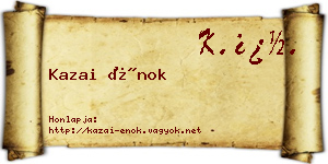 Kazai Énok névjegykártya